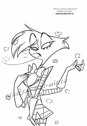 Скачать  раскраски Отель Хазбин