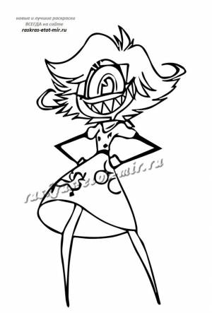 coloring-pages-hazbin-hotel-niffty в 2023 г