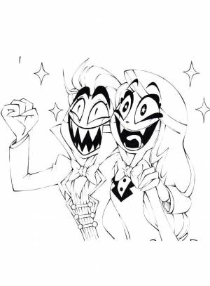 Раскраски Отель Хазбин   в формате