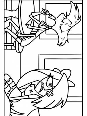 Раскраска Отель Хазбин  для мальчиков