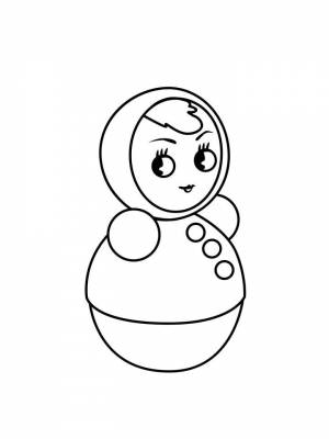 Раскраски Неваляшка   в формате