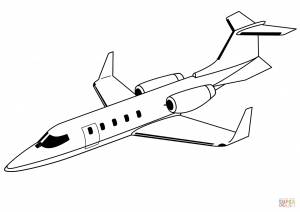 Раскраска Реактивный самолет Gulfstream