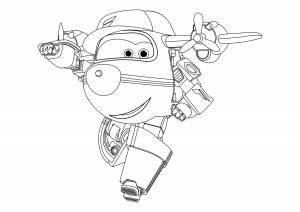 Раскраска джет супер крылья