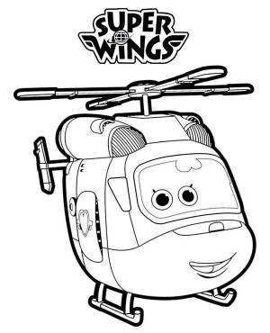 Dizzy Super Wings coloring page