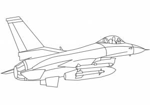 Раскраска Реактивный самолет