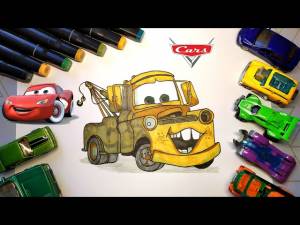 Рисунок-раскраска Тачки Мэтр