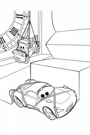 Раскраска МакКуин и Мэтр связаны в часовне