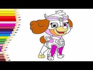 Раскраска Скай МегаЩенки Раскрашиваем Щенячий Патруль Для Детей Paw Patrol MightyPups
