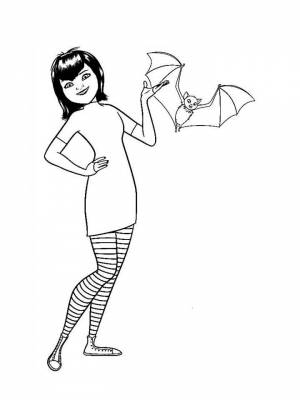 Раскраска Отель Трансильвания  картинку для девочек