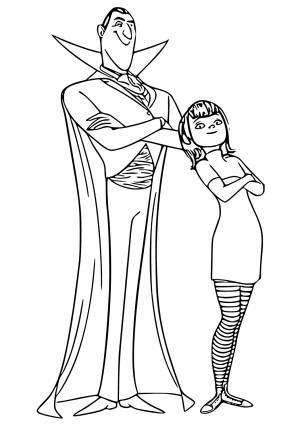 Раскраска Отель Трансильвания Дракула