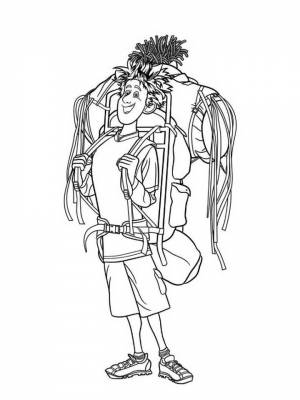 Раскраска Отель Трансильвания   в формате