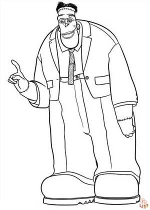 Веселые и бесплатные раскраски Отель Трансильвания для детей