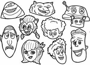 Раскраска Монстры на каникулах