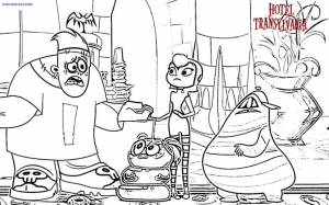 Раскраска Монстры на каникулах