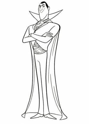 Загружайте раскраску Граф Дракула для мальчиков от 4 лет на нашем ресурсе