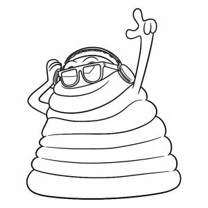 Раскраска Желе из Монстры на каникулах