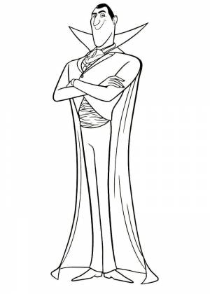 Загружайте раскраску Граф Дракула для мальчиков от 4 лет на нашем ресурсе