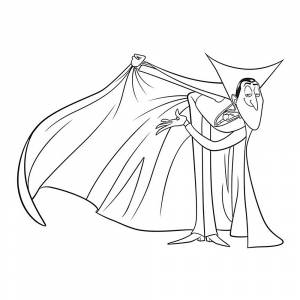 Раскраска Дракула из Монстры на каникулах