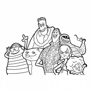 Раскраска Монстры отправляются на отдых