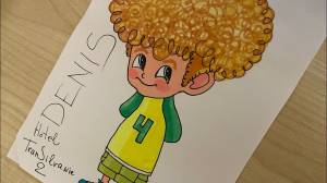 Как нарисовать Денниса из мультфильма Монстры на Каникулах