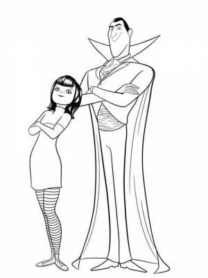 Картинка Отель Трансильвания раскраска для детей