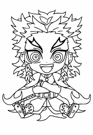 Раскраска Клинок Рассекающий Демонов Милый