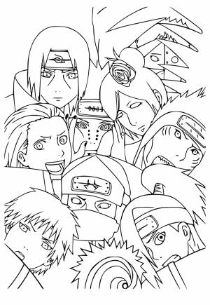 Раскраска Акацуки Друзья