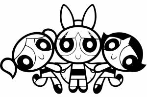 Суперкрошки раскраска