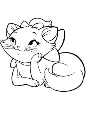 Раскраски кошечка Мари