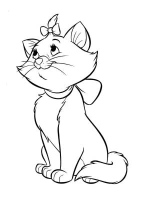 Раскраски кошечка Мари