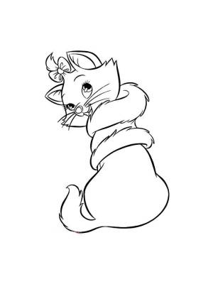 Раскраски кошечка Мари