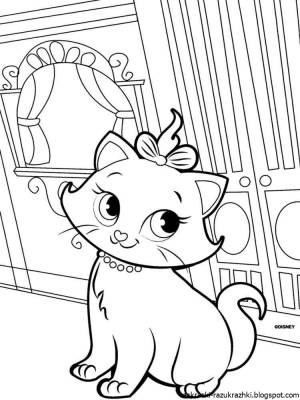 Раскраски кошка мари