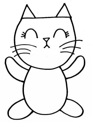 Раскраска Раскраска котенок для детей 3 года
