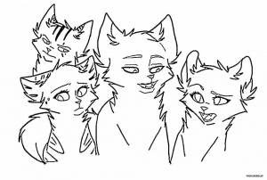 Раскраска Коты Воители