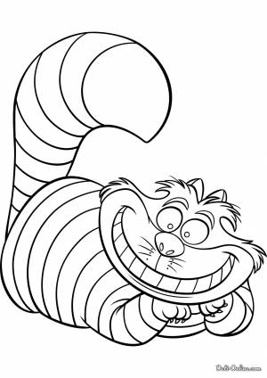 Раскраска Чеширский кот