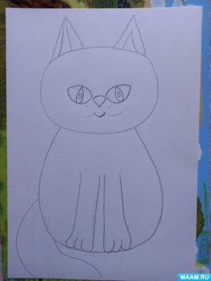 Мастер-класс по рисованию для детей старшего дошкольного возраста «Кот Кузя»