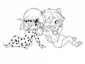 Раскраски супер кот аниме