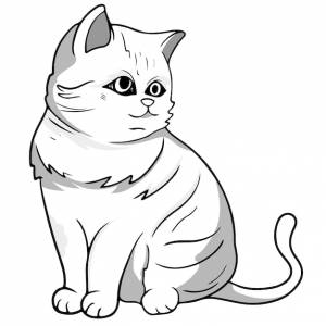 Раскраски для печати милый кот единорог  аниме кот раскраски для детей детей и взрослых