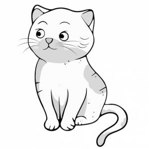 Раскраски для печати милый кот единорог  аниме кот раскраски для детей детей и взрослых