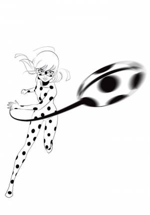 Раскраски Раскраска Аниме леди баг кот леди баг кот