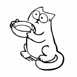 Раскраски кот саймон наклейки