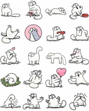 Рисунки кота Саймона карандашом