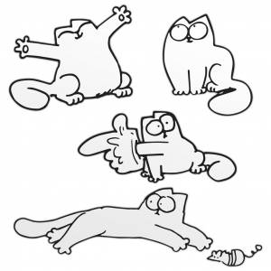 Кот саймон для срисовки