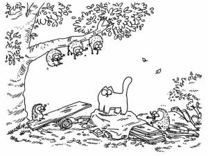 Раскраски Кот саймон