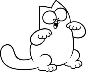 Наклейка кот саймона