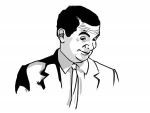 Мистер бин раскраска