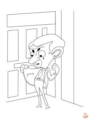 Веселые раскраски Мистер Бин для детей с Gbcoloring