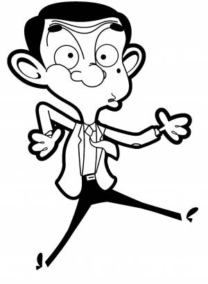 Silly Mr Bean coloring page