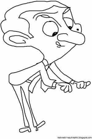 Мистер бин раскраска