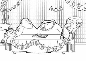 Раскраска Мистер Бин 2